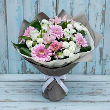 Букет цветов из:  Герберы, Альстромерии и Хризантемы в Великовечное