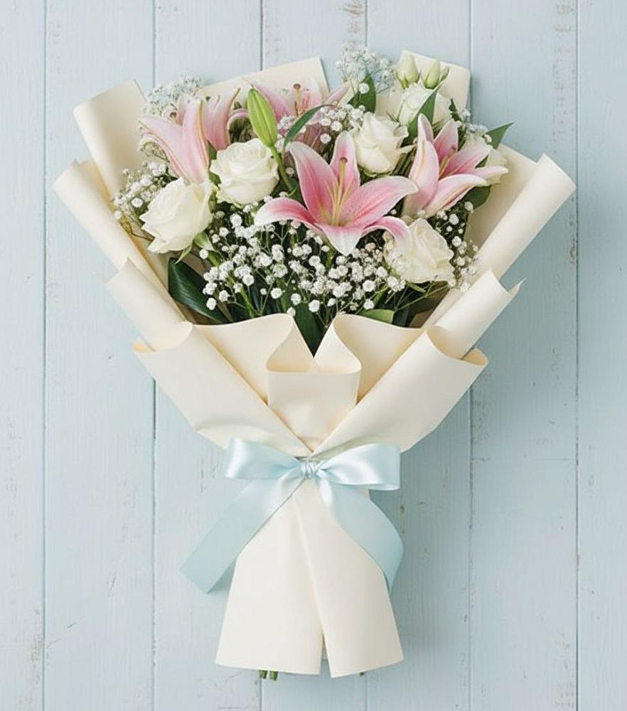 Букет цветов из: Лилии в Великовечное