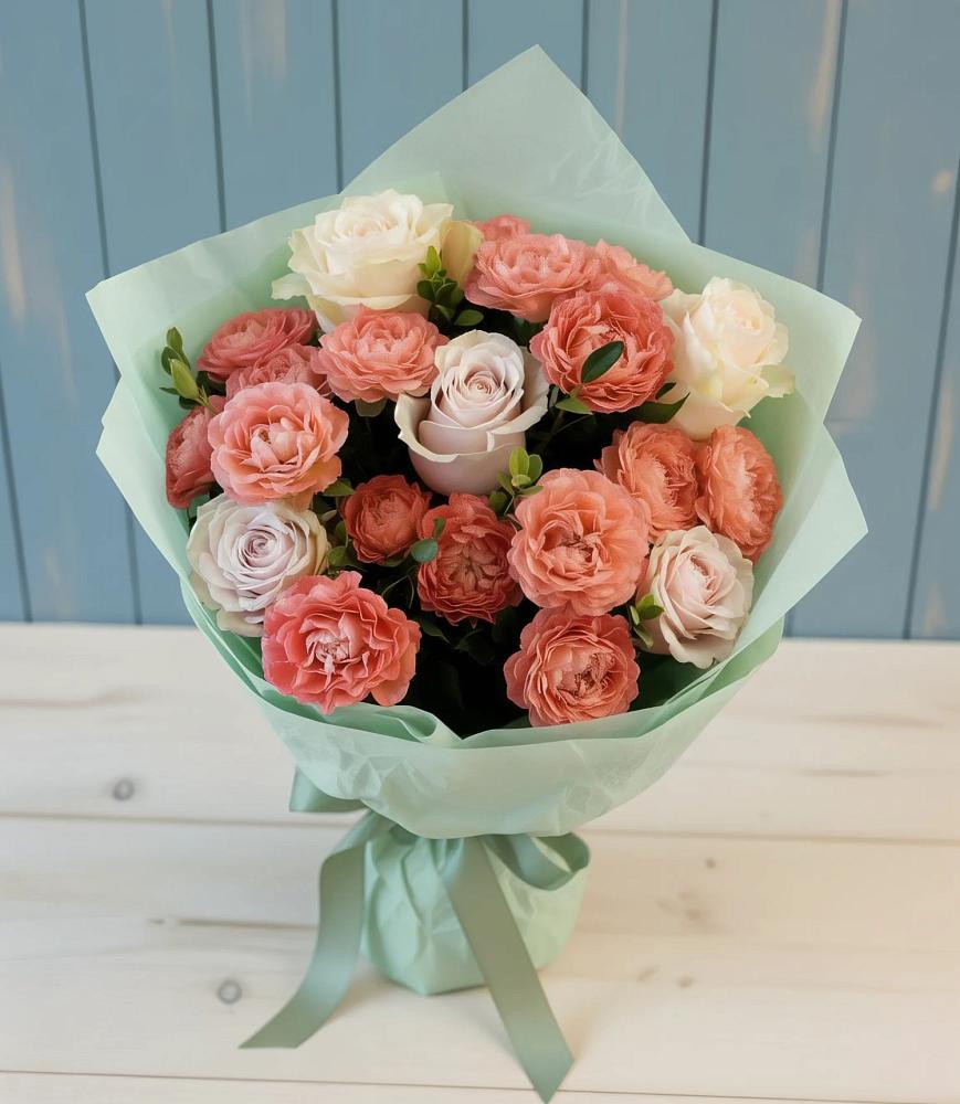 Букет цветов из: Розы в Великовечное