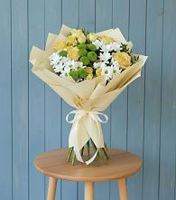 Букет цветов из:  Хризантемы и Розы #REPLACE_PRED# Великовечное