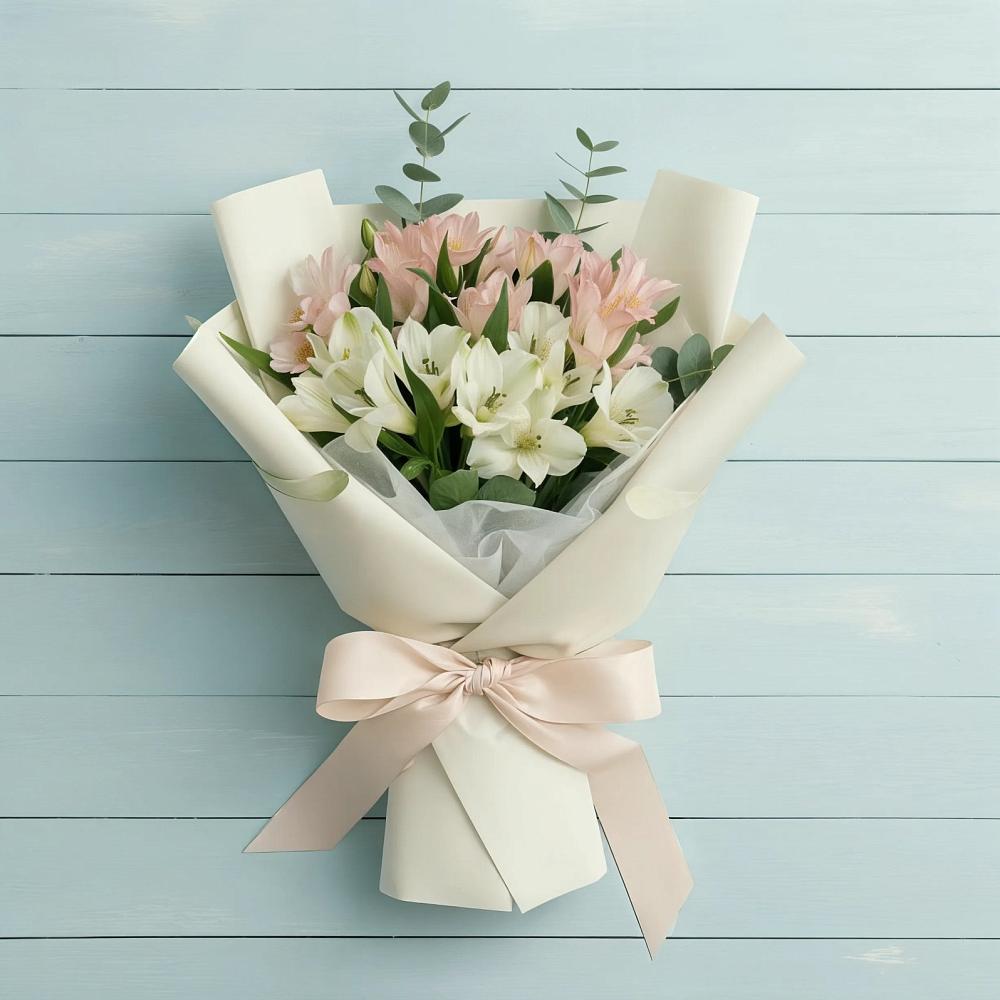 Букет цветов из: Альстромерии в Великовечное